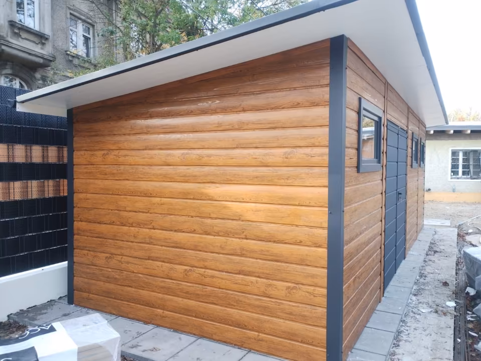 Isolierte Garage 8 x 3 m Polyurethan – Bild 4