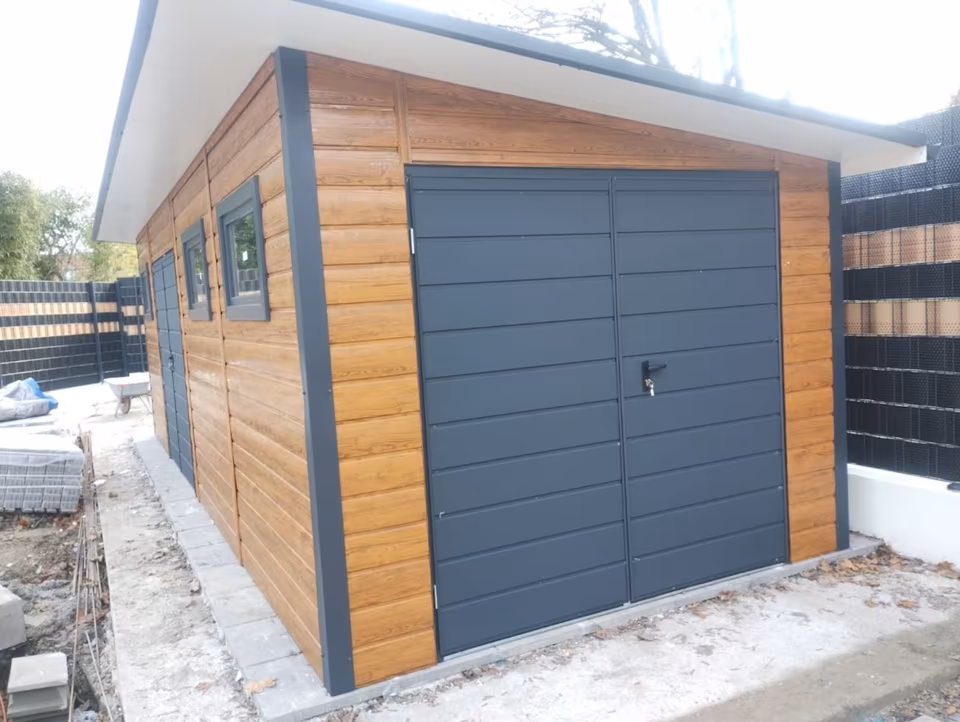 Isolierte Garage 8 x 3 m Polyurethan – Bild 6