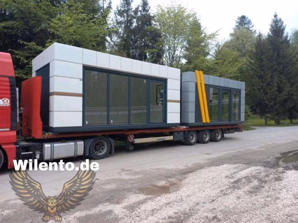 Bürocontainer, Pavillon, Minihaus,Container - Modern, Isoliert – Bild 6