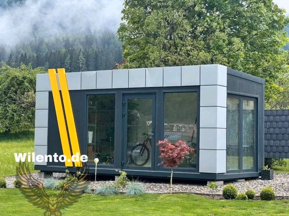 Bürocontainer, Pavillon, Minihaus,Container - Modern, Isoliert – Bild 2