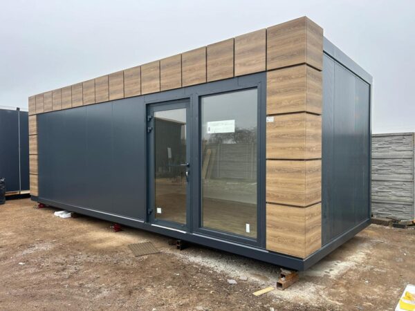 Bürocontainer, Pavillon, Minihaus, moderner isolierter Container, Tiny House