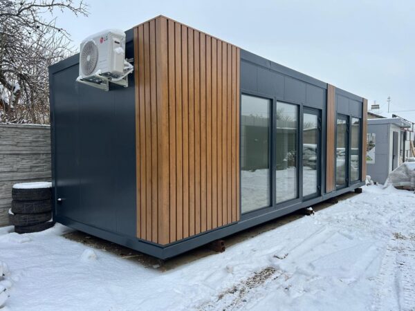 Bürocontainer, Pavillon, Minihaus, moderner isolierter Container, Tiny House